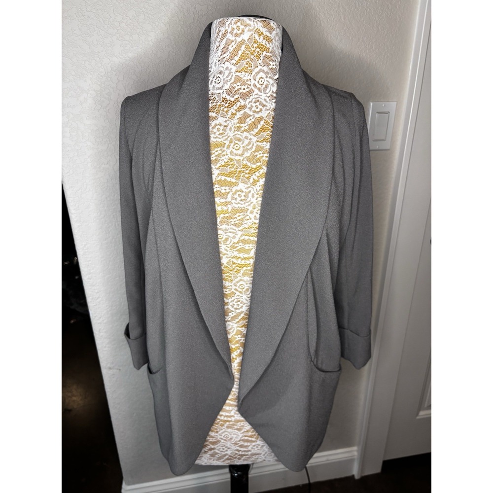 Aritizia Wilfred Chevalier Open Front Shawl Collar Women's Blazer Gray Sz2 NWOT
